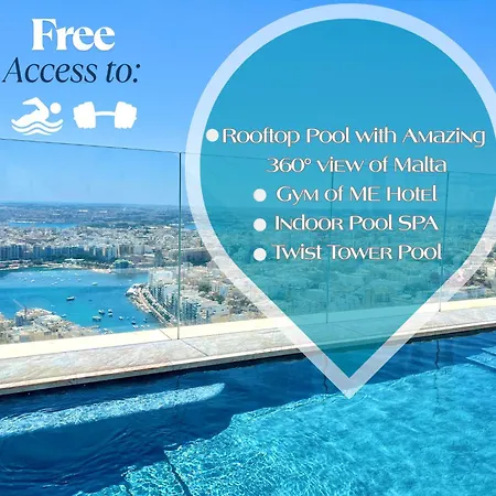 Mercury Tower Superb 1br With Rooftop Pool By Arcobnb * Saint Julian's